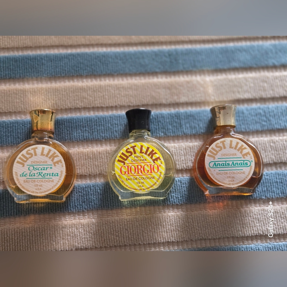 Vintage Women's Just Like  Collectible Perfumes Cologne Bottles 1/2 Ounce